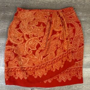 Valerie Stevens Pure Silk Paisley Wrap Skirt | Size 8 | 100% Silk